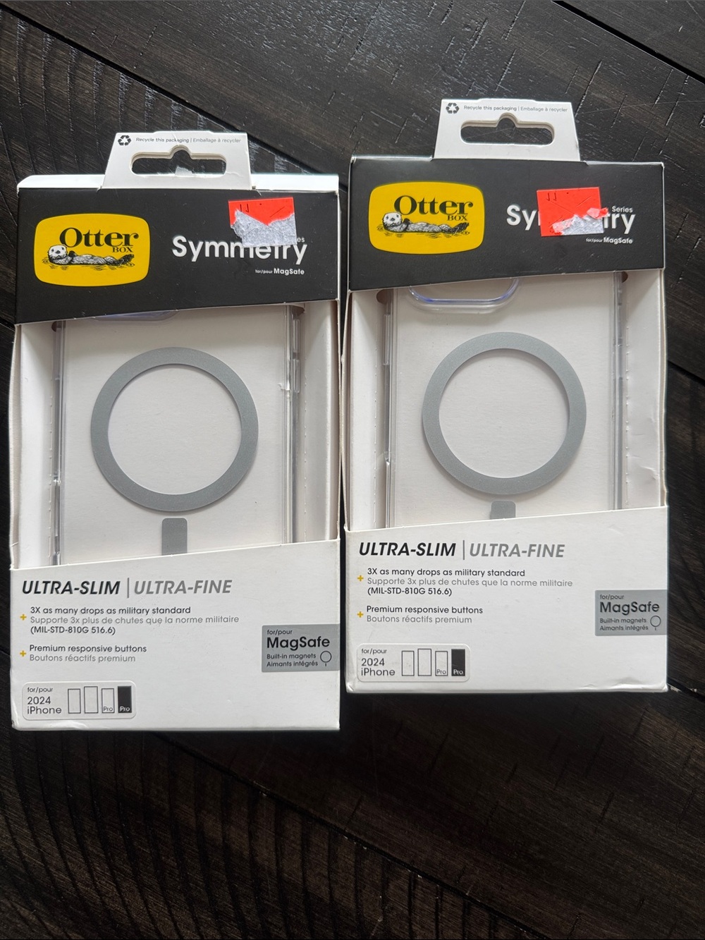 OtterBox Symmetry Ultra-Slim MagSafe Clear Case with Gray MagSafe Ring